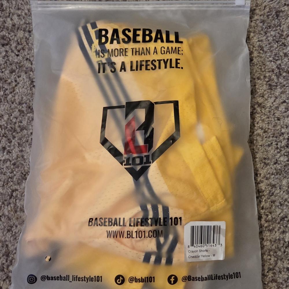 Baseball Lifestyle 101 Yellow Shirt